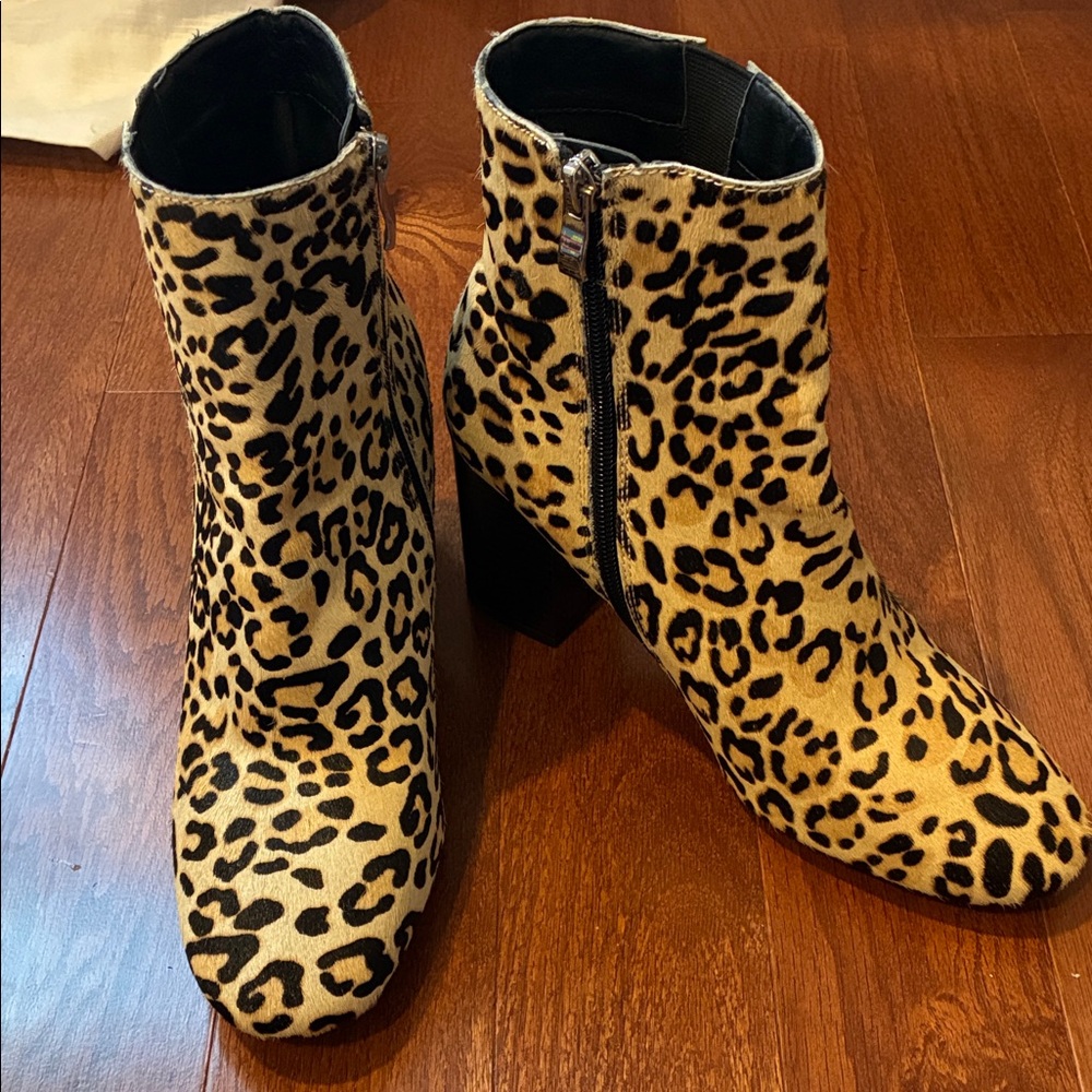 Halogen Animal Print Ankle Booties - Like new